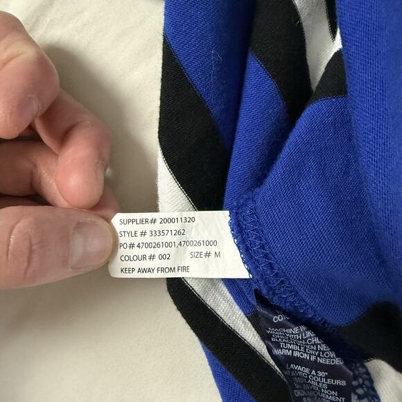 Chaps Rugby Polo Shirt Youth 10-12 M Blue Crest Collar Striped Retro Sport Prep - Picture 10 of 14